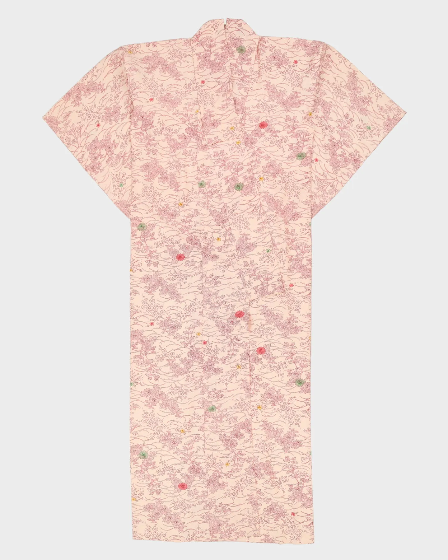 Pink With Shibori Pattern Kimono - S