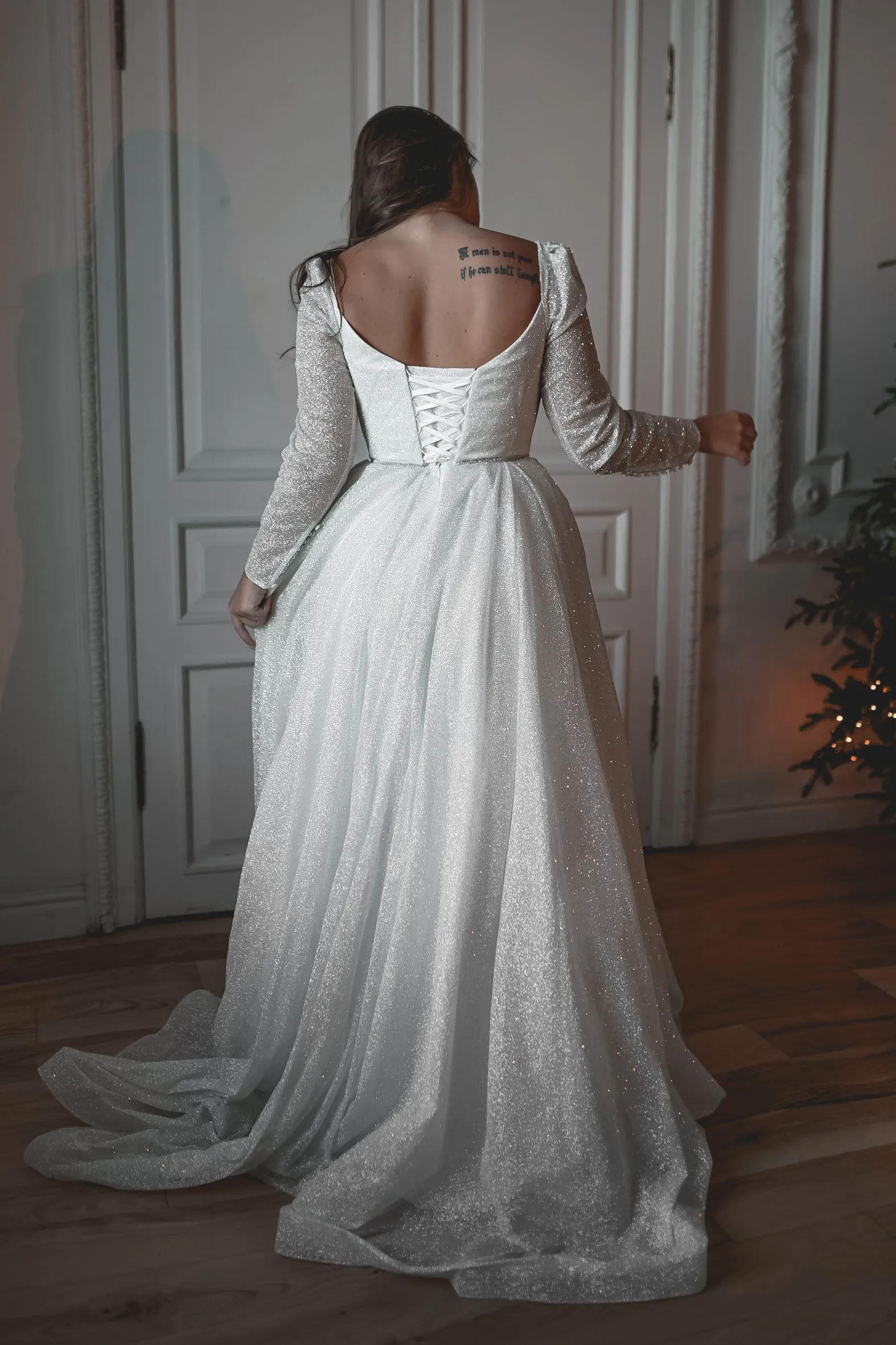 Plus Size Sparkly Wedding Dress Miranda