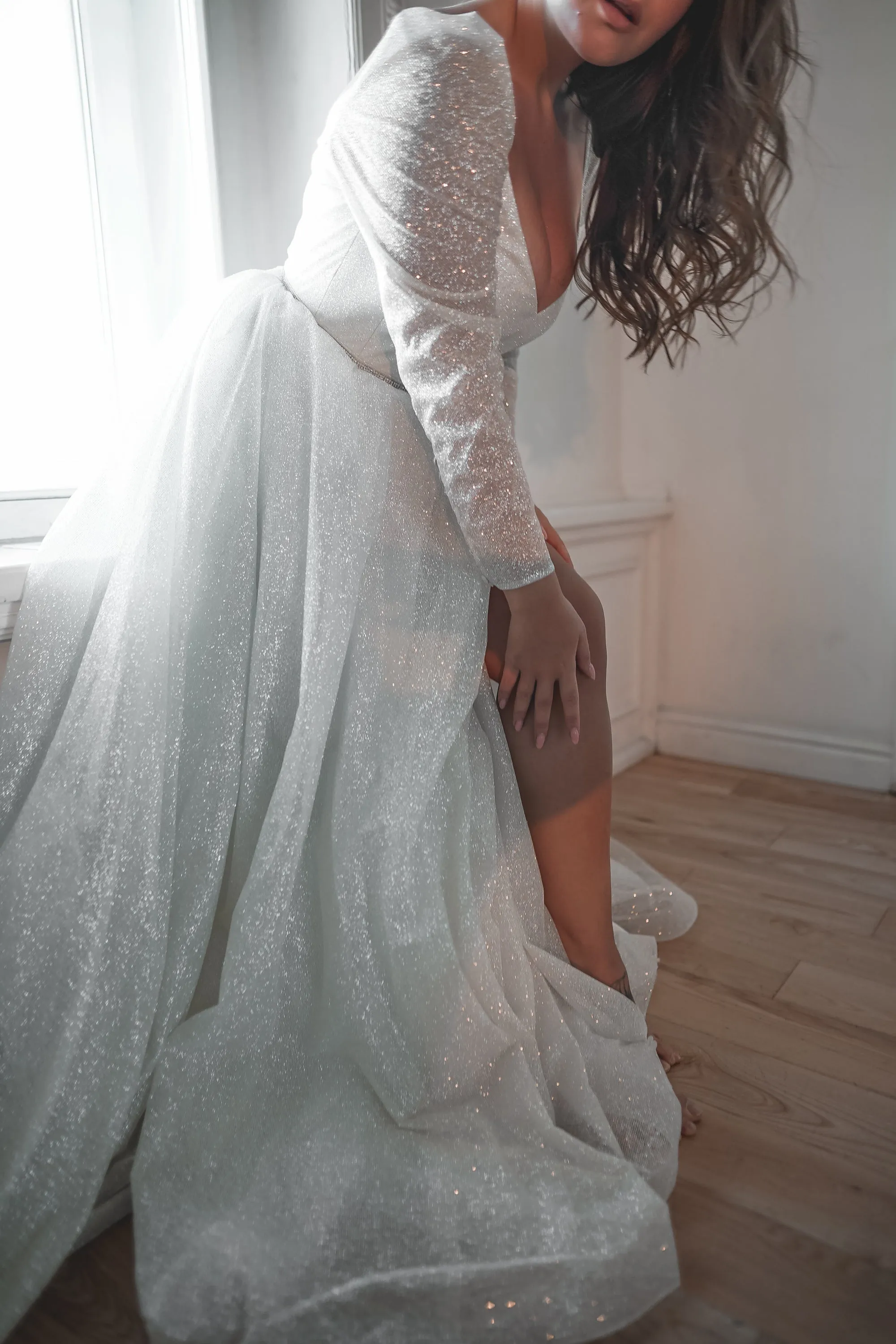 Plus Size Sparkly Wedding Dress Miranda