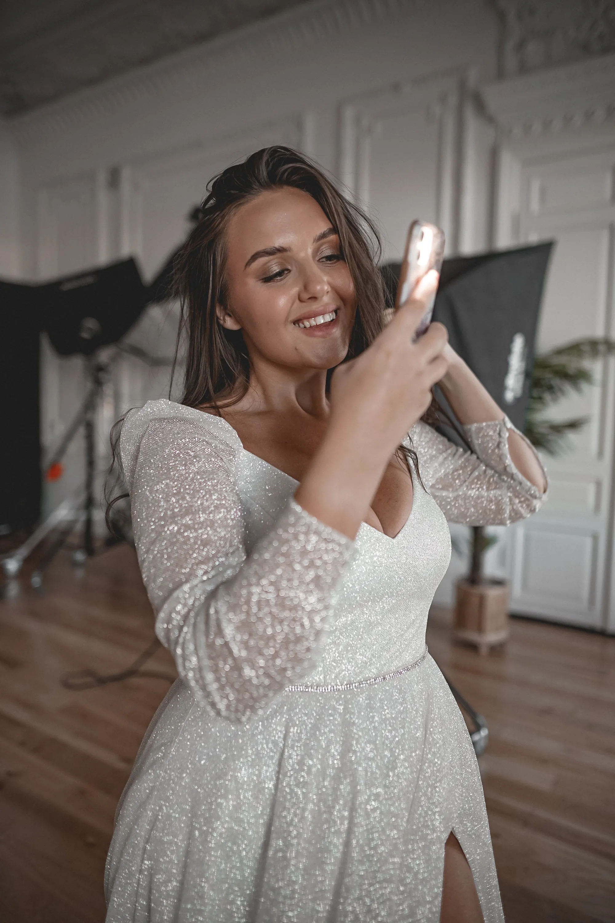 Plus Size Sparkly Wedding Dress Miranda