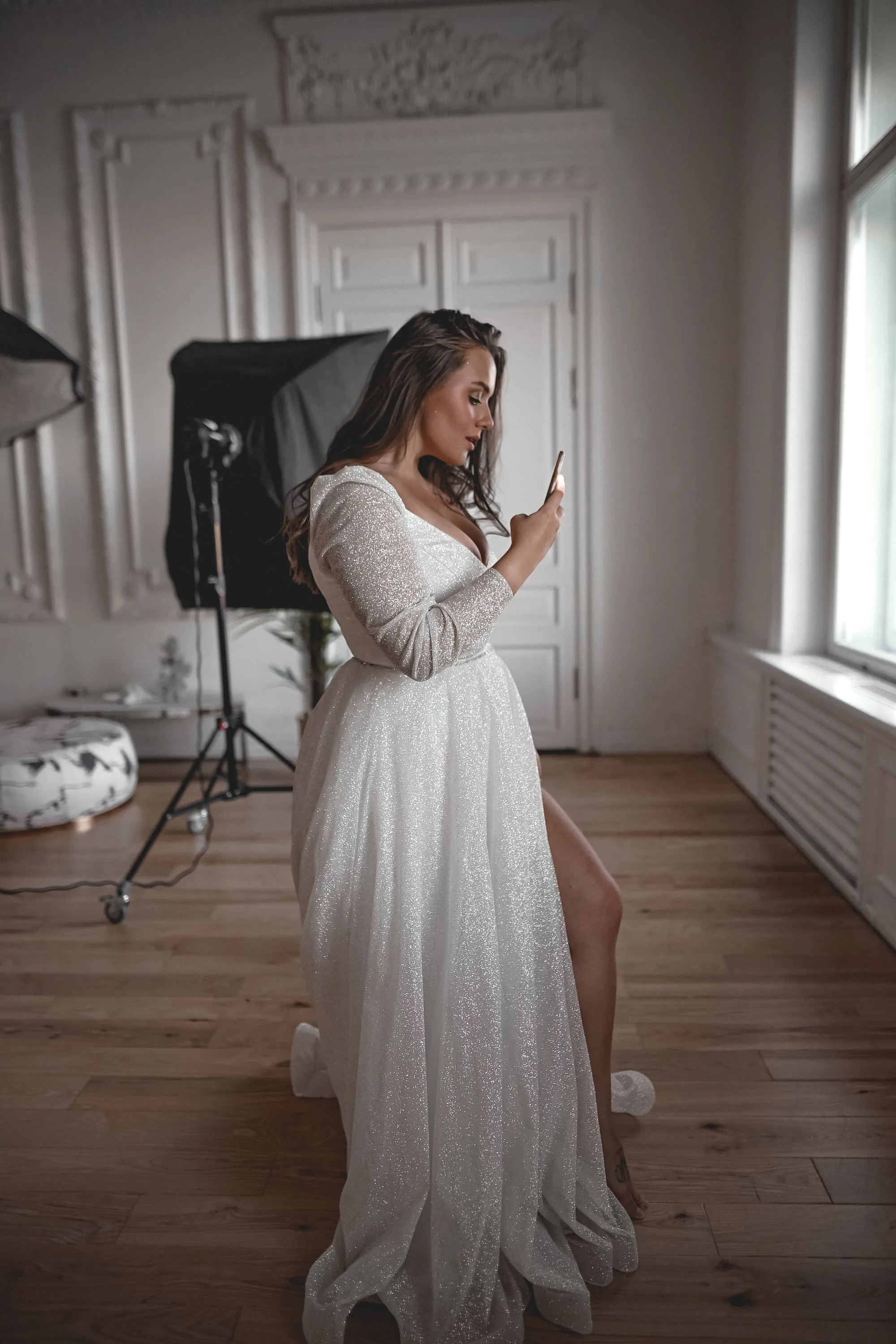 Plus Size Sparkly Wedding Dress Miranda