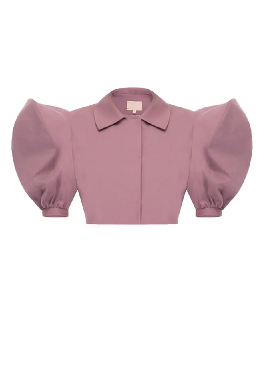 PUFF SLEEVES CROPPED TOP