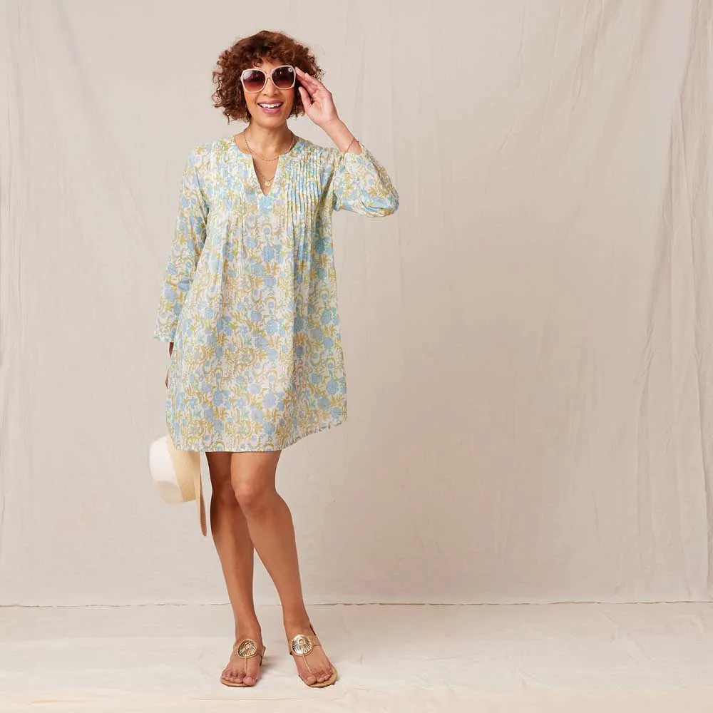 Reese blu Cotton Pintuck Beach Coverup