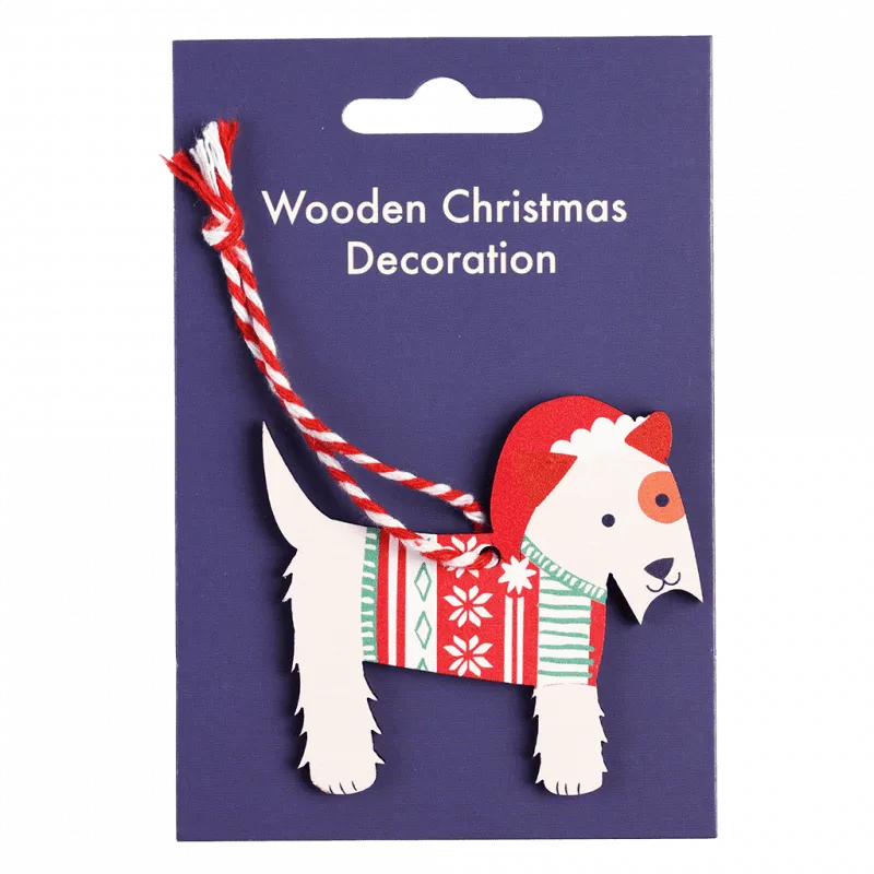 Rex of London Scottie Dog Wooden Decoration