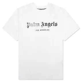 Rhinestonesprayed Classic Tee - White/Black