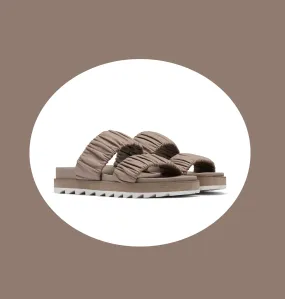 Roaming Women's Two Strap Slide Sandal - Omega Taupe/Chalk