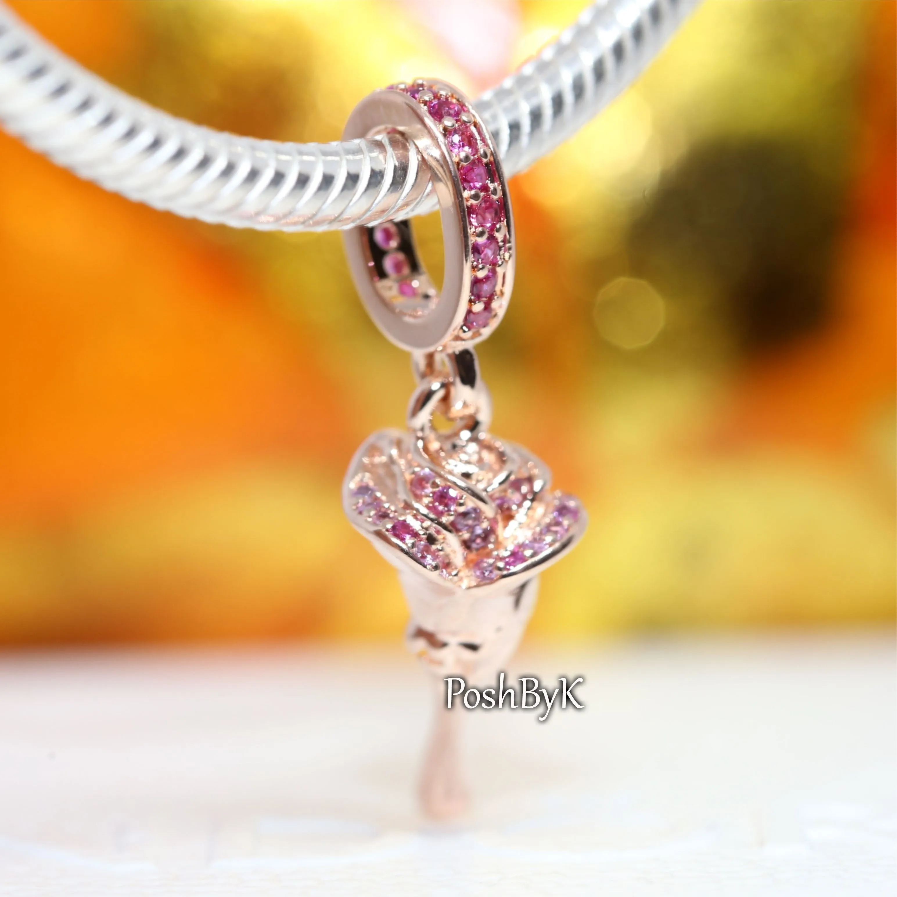 Rose Flower Dangle Charm 789312C01