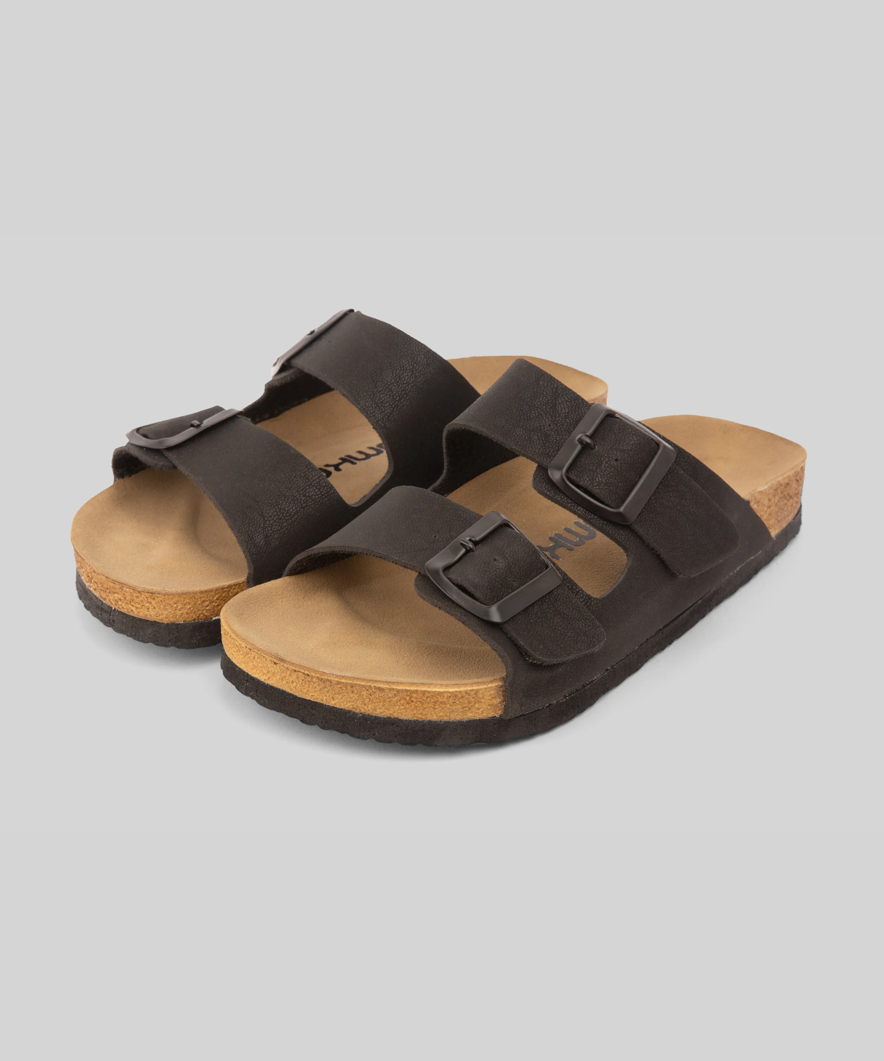 Sandalias Correa Negro Textura