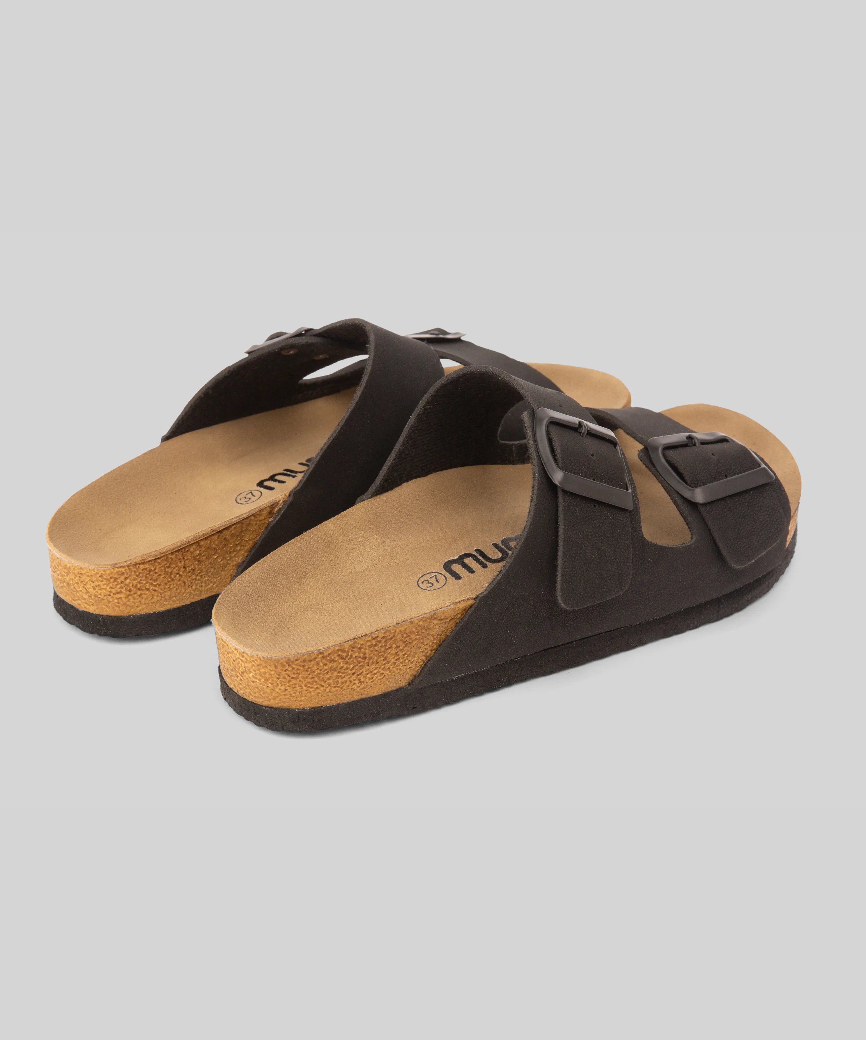 Sandalias Correa Negro Textura