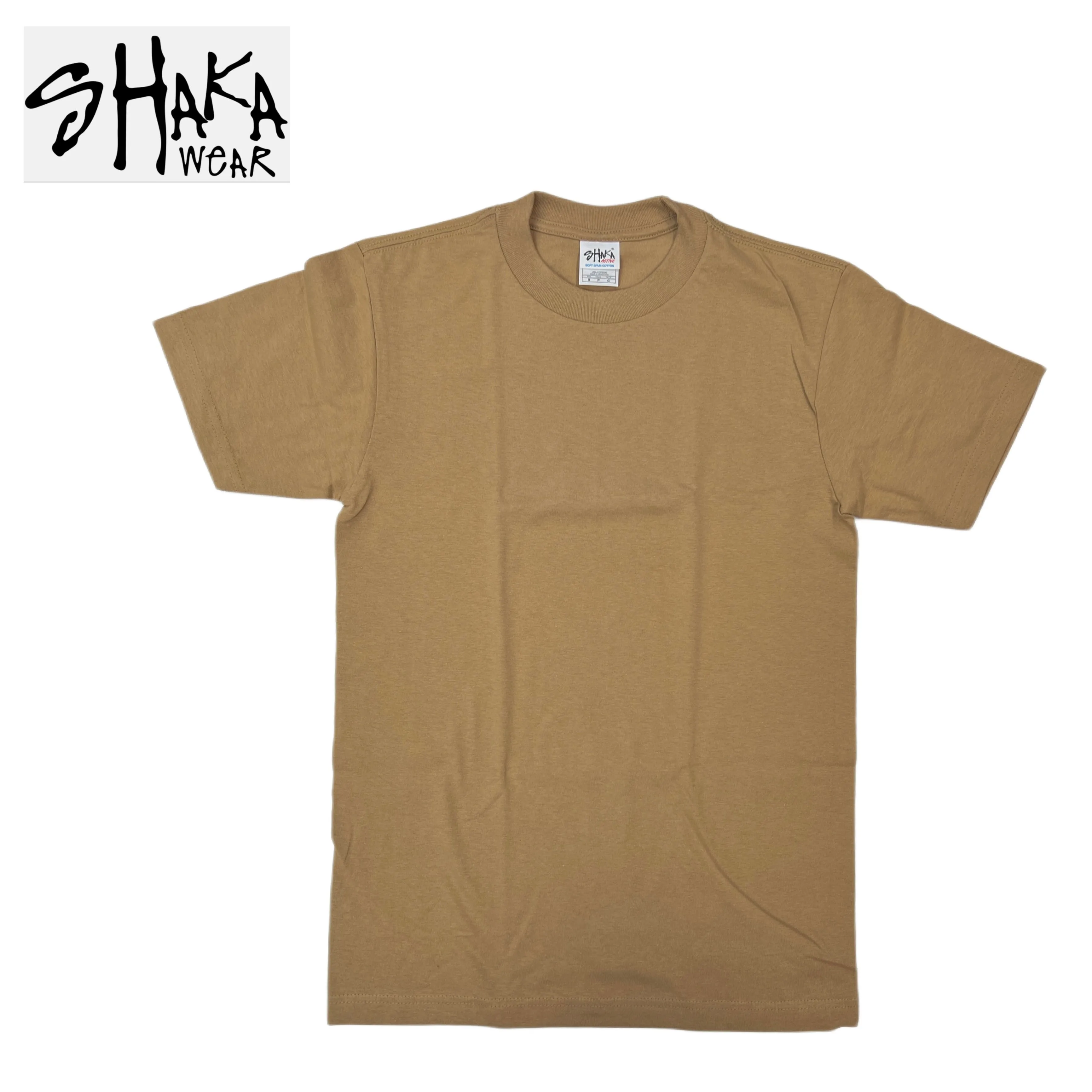 Shaka Wear 6.0 oz Active Short Sleeve T-Shirt (Brown/Charcoal Grey/Heather Grey/Khaki/Navy)