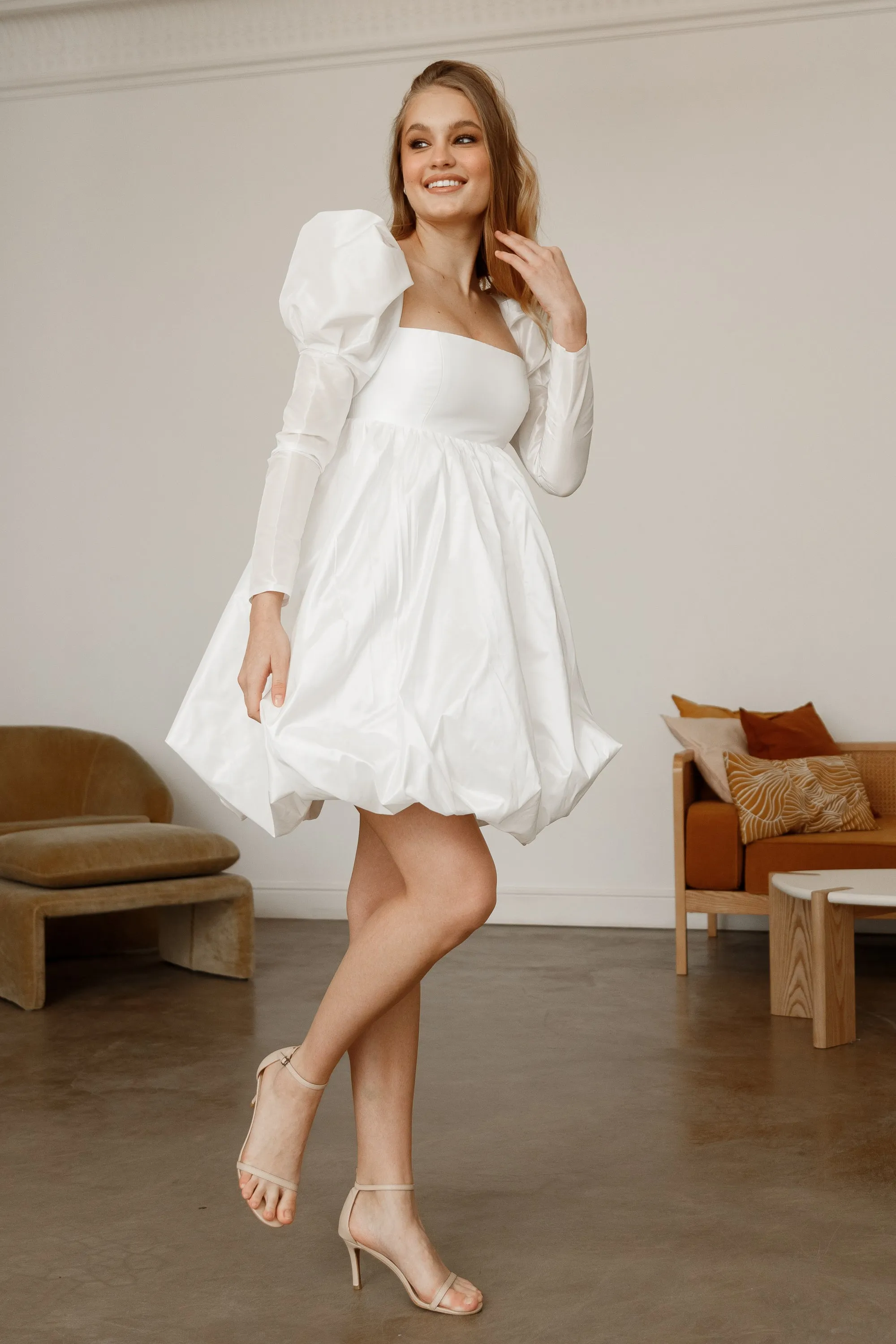 Short Taffeta Wedding Dress Mariell