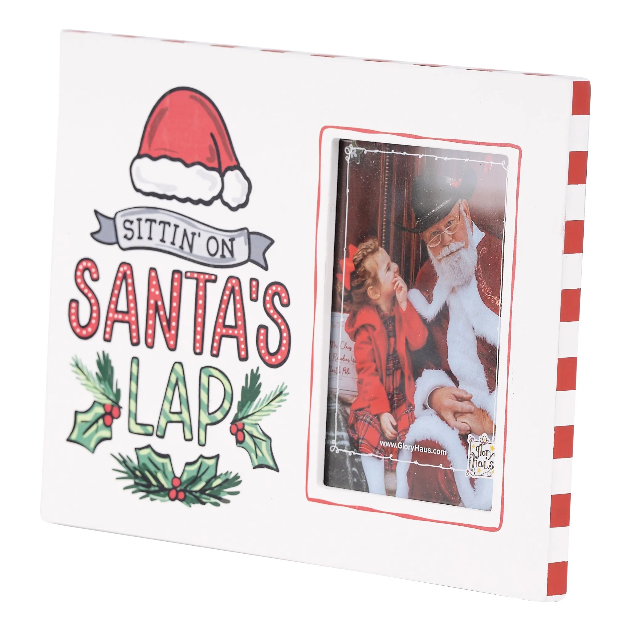 Sittin On Santa's Lap Photo Frame