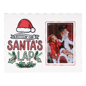 Sittin On Santa's Lap Photo Frame