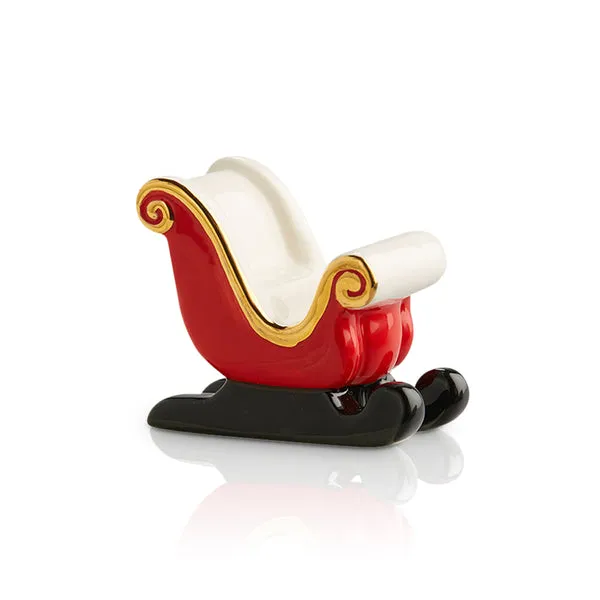 Sleigh Bells Ring Sled Santa Christmas Holiday Mini by Nora Fleming