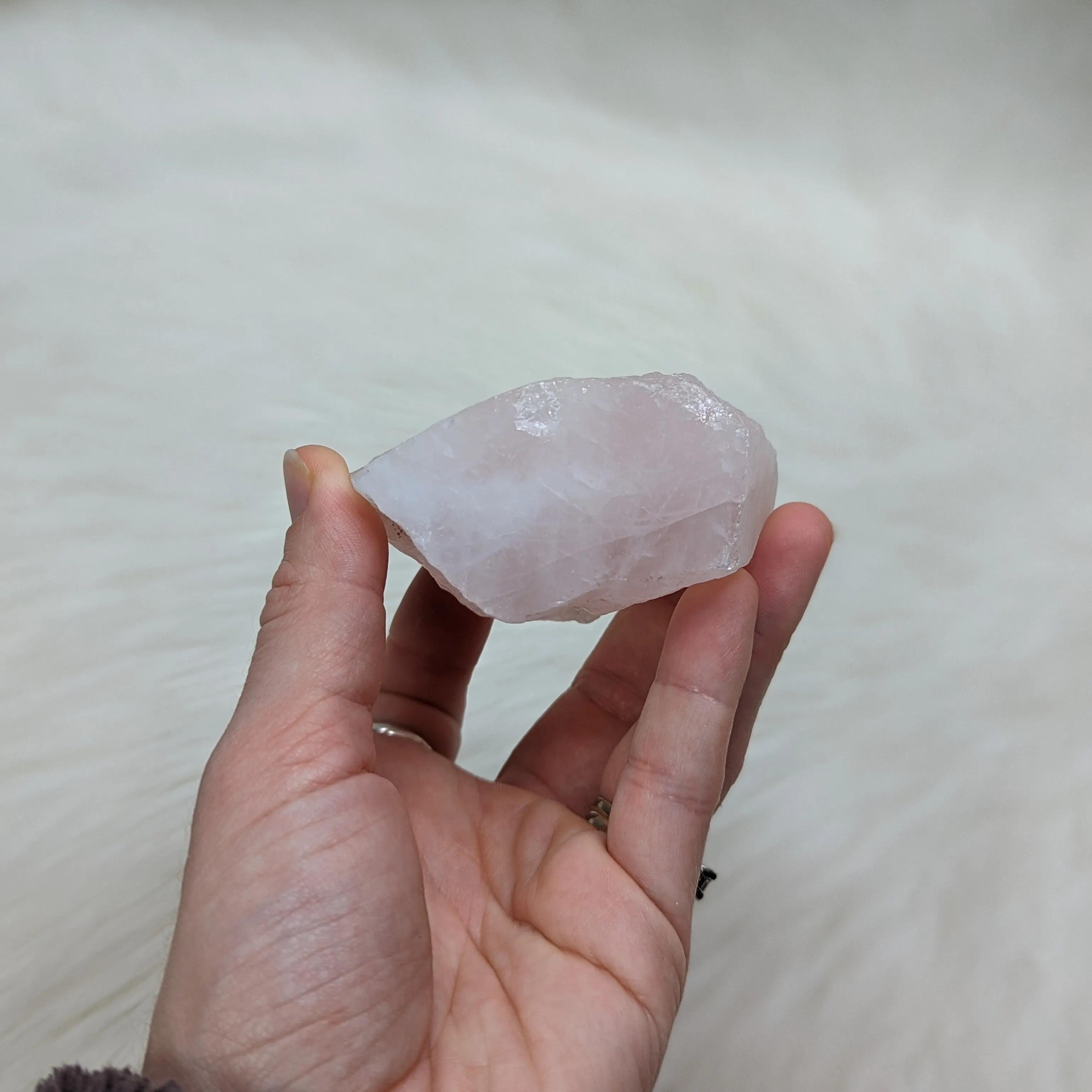 Soft and Loving Rose Quartz Polished Generator Point from Brazil