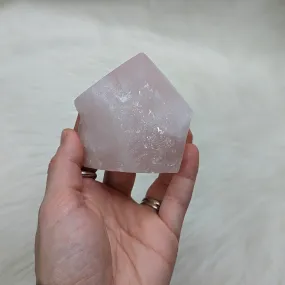 Soft and Loving Rose Quartz Polished Generator Point from Brazil