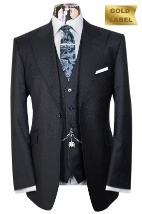 The Goldhawk Navy Blue Pin Dot Suit