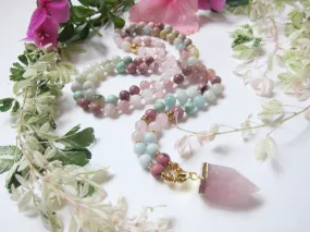 The Pink Enchanter Mala Necklace in 108 Beads