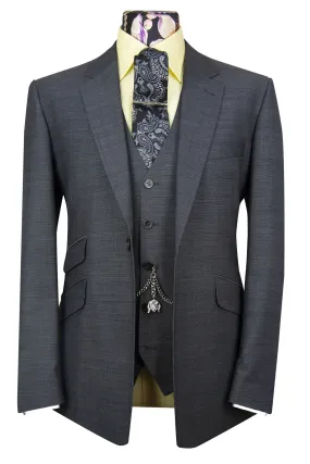 The Quince Graphite Grey Suit with White Weave Pattern