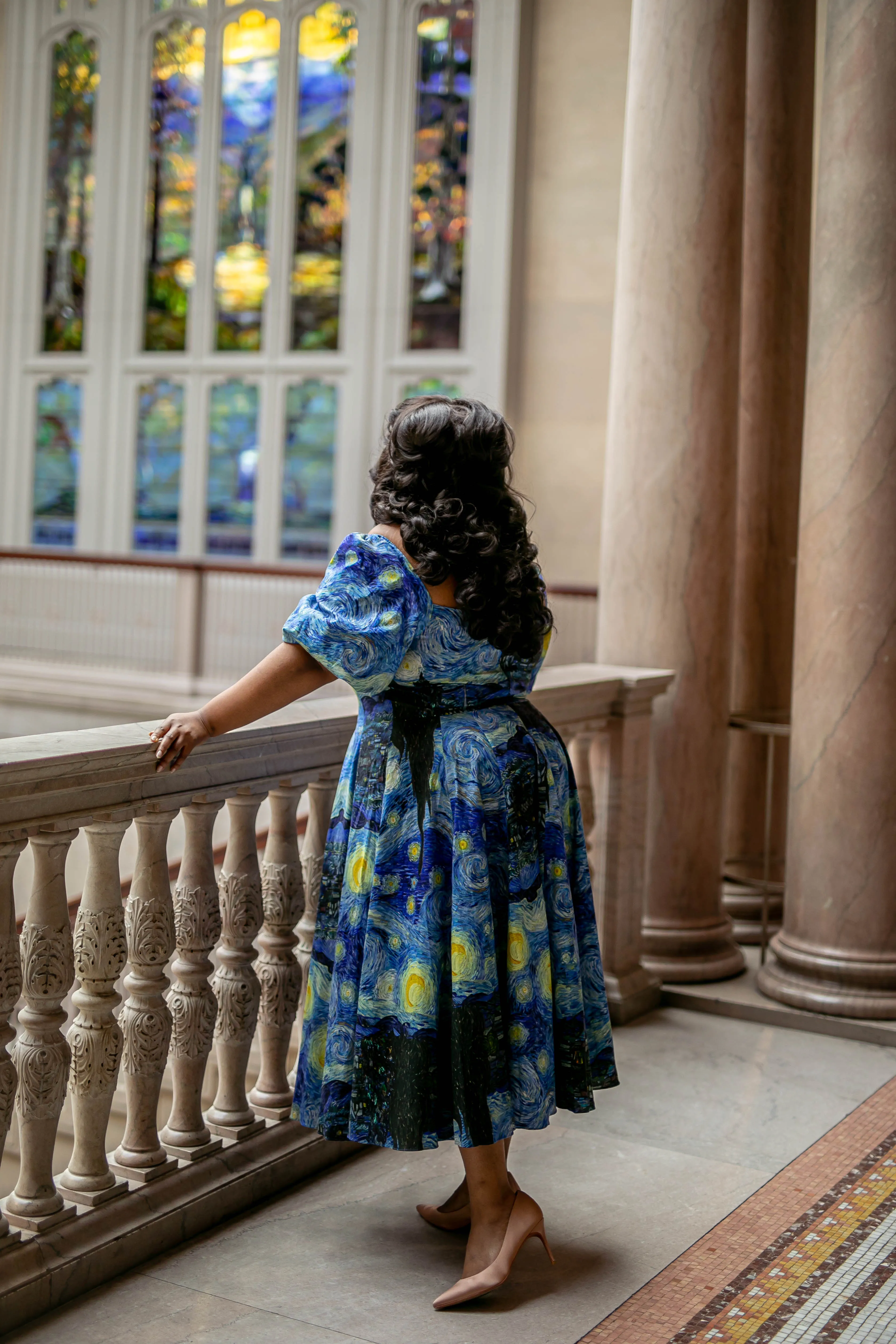 The Starry Night Day Dress