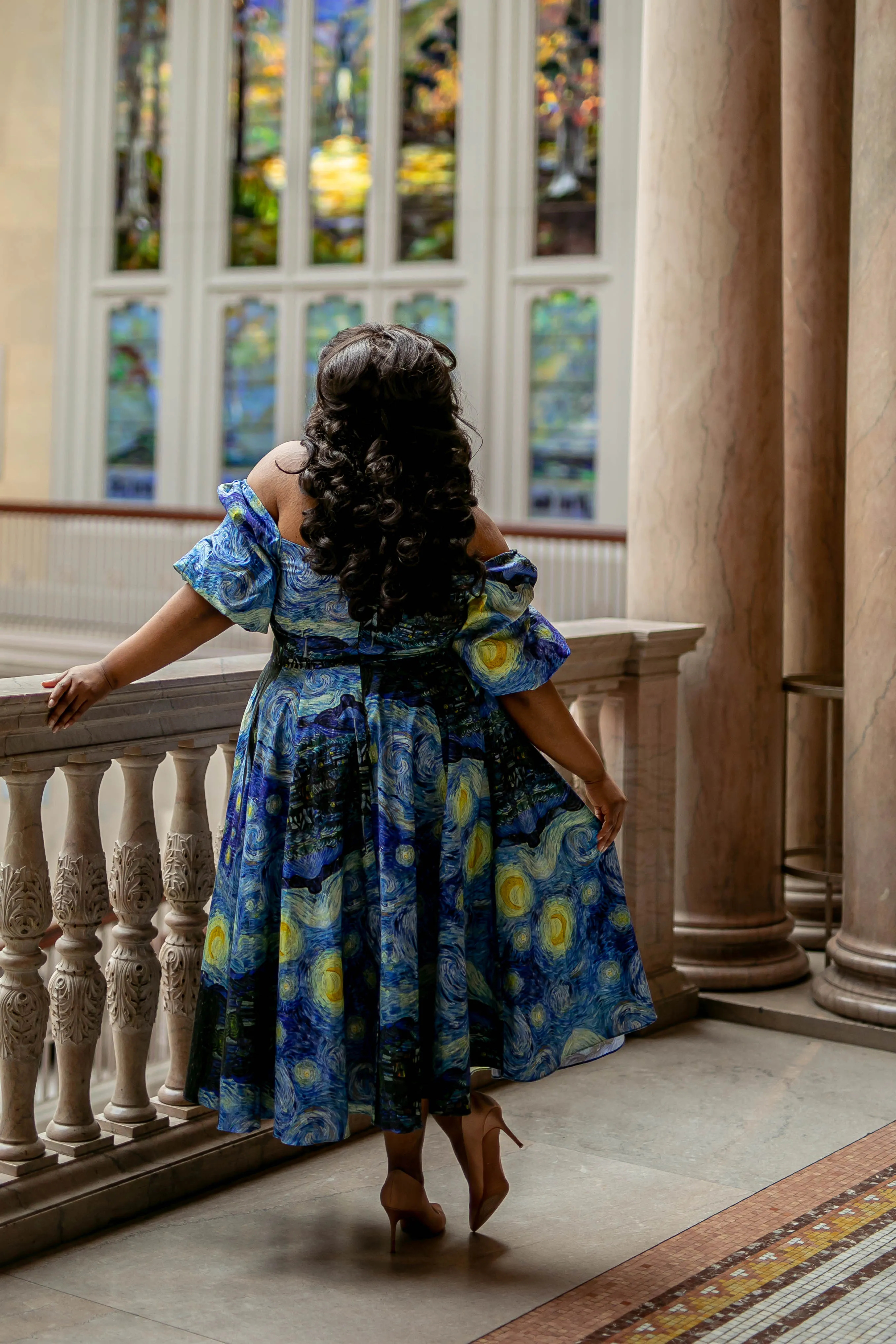 The Starry Night Day Dress