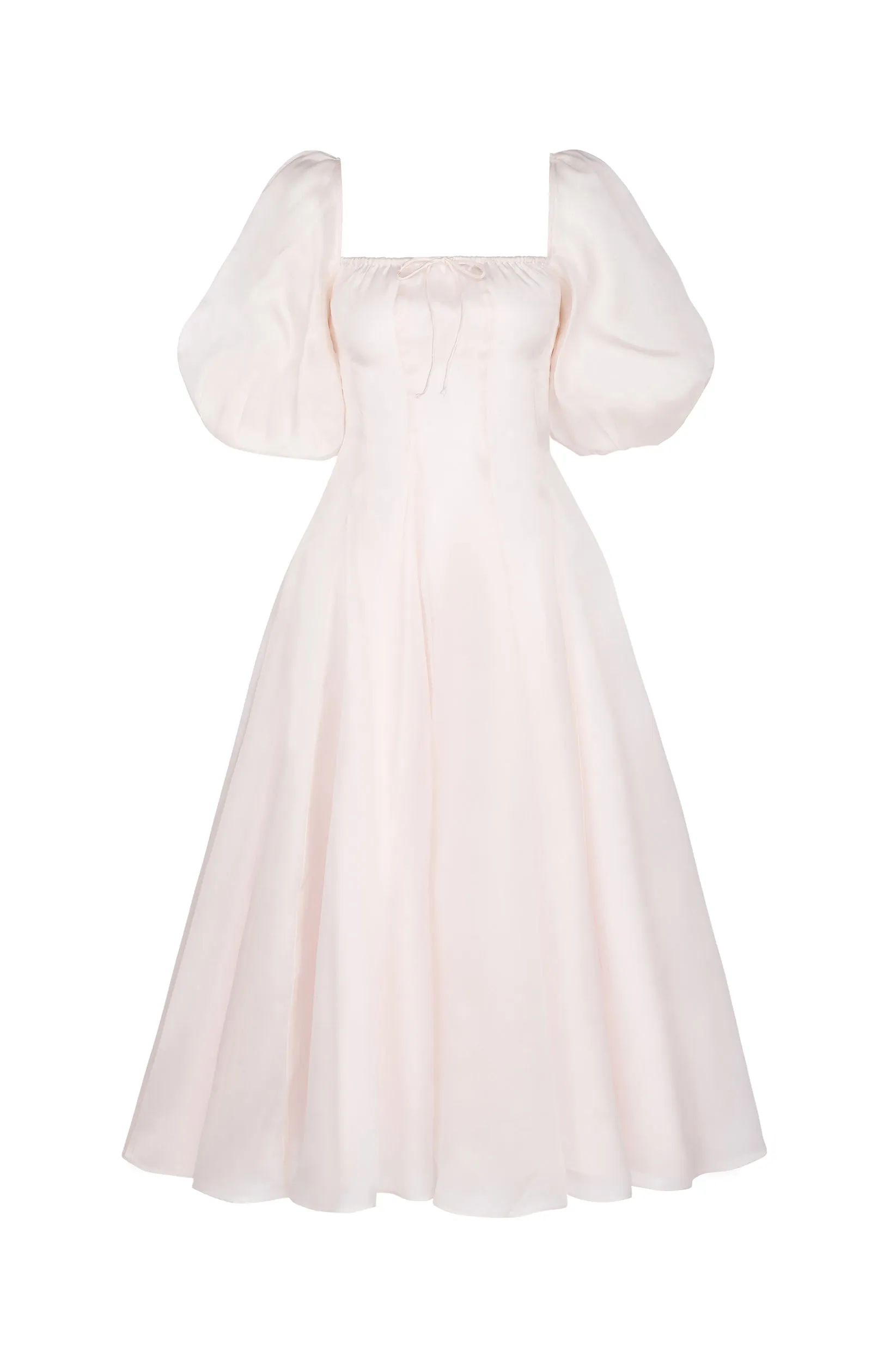 The Strawberry Milk Silk Satin Day Dress