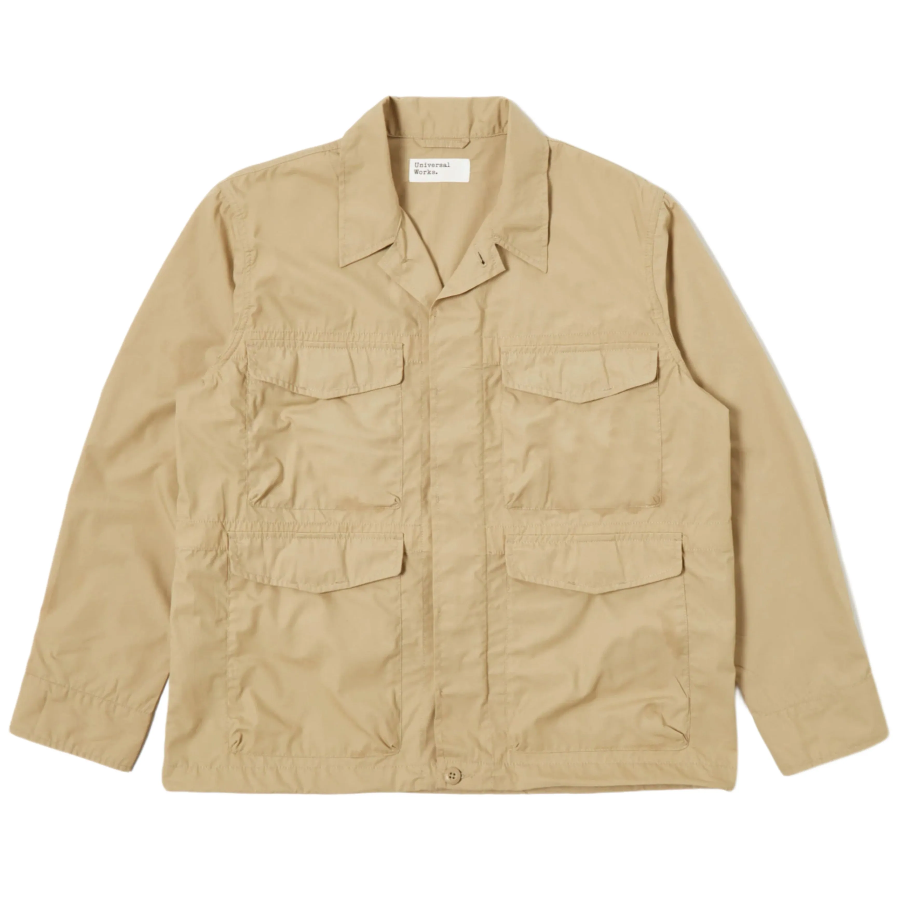 UNIVERSAL WORKS Parachute Field Jacket In Sand Recycled Poly Tech