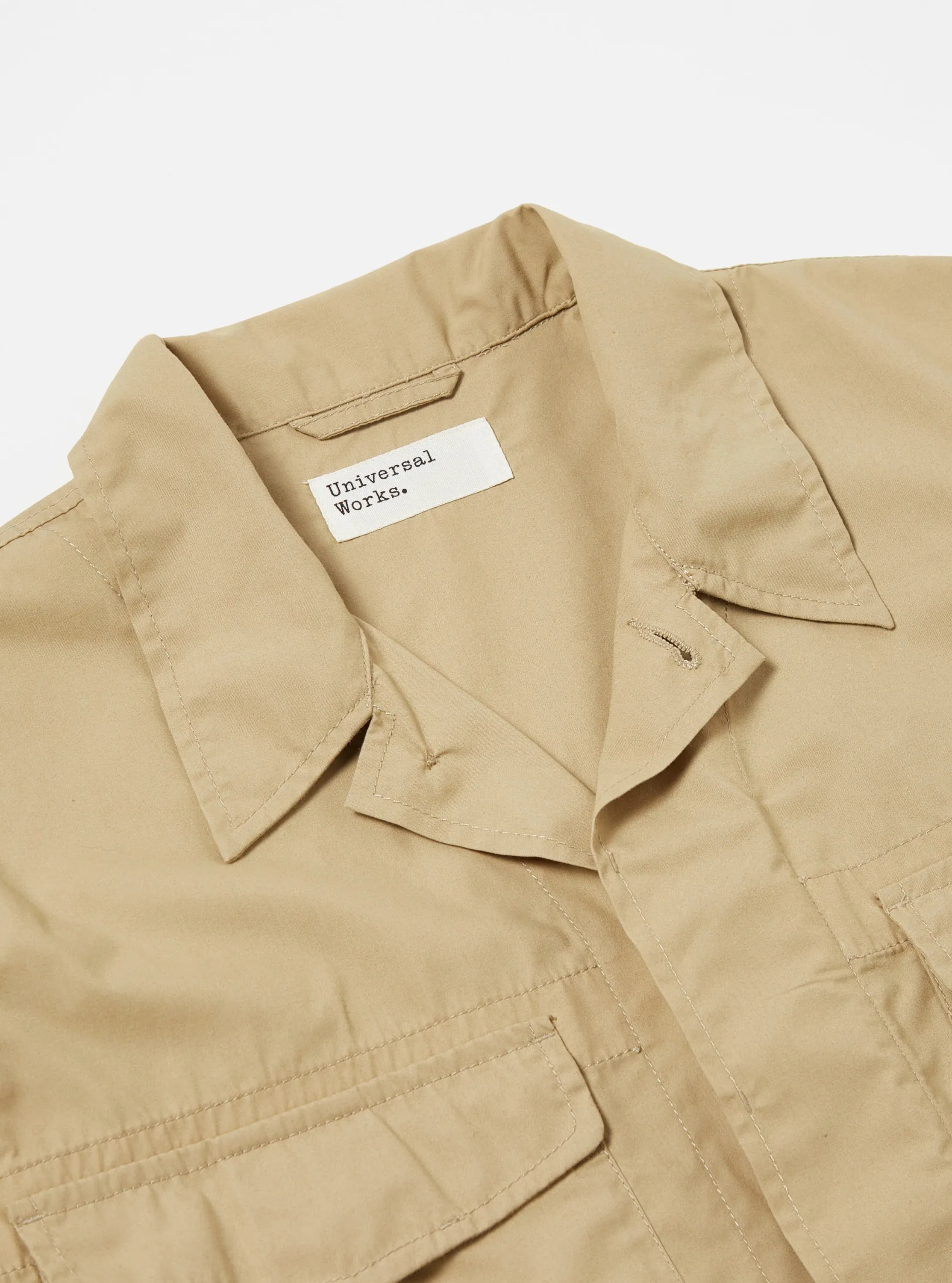 UNIVERSAL WORKS Parachute Field Jacket In Sand Recycled Poly Tech