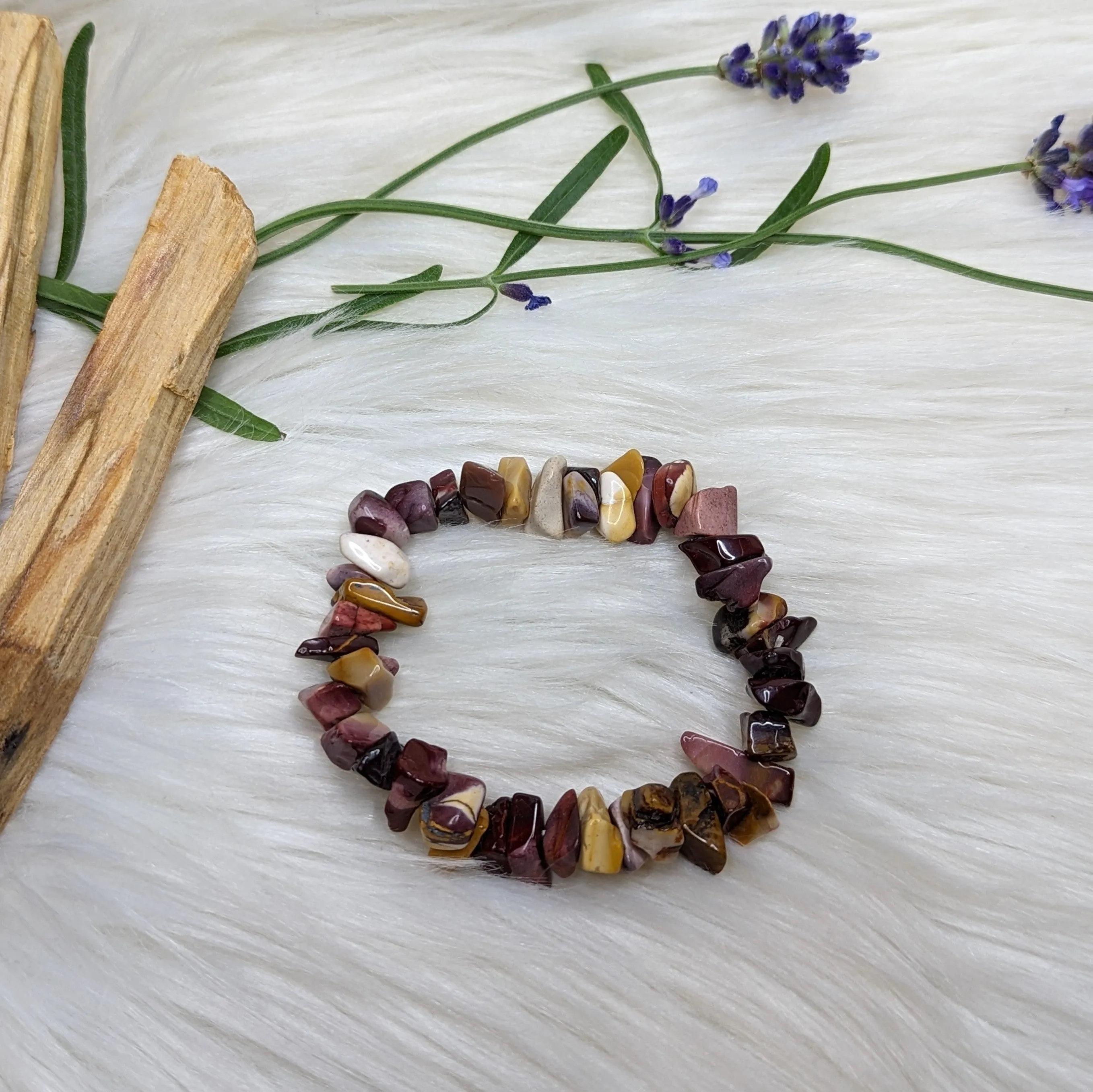 Very Unique Mookaite Jasper Stretch Bracelet