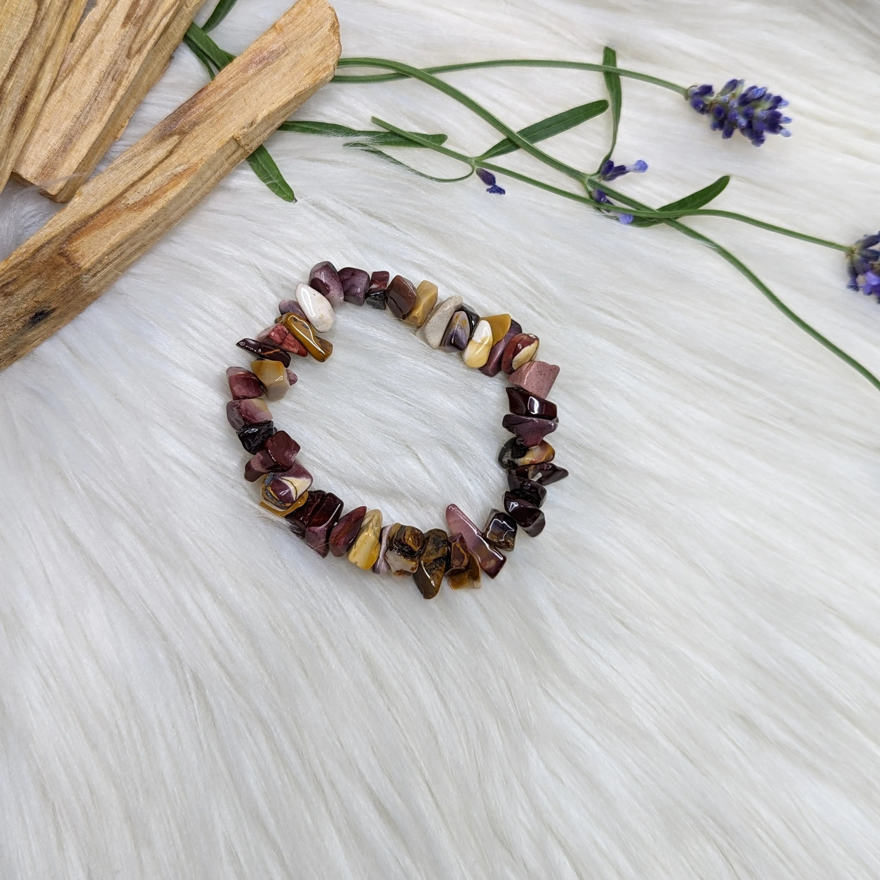 Very Unique Mookaite Jasper Stretch Bracelet