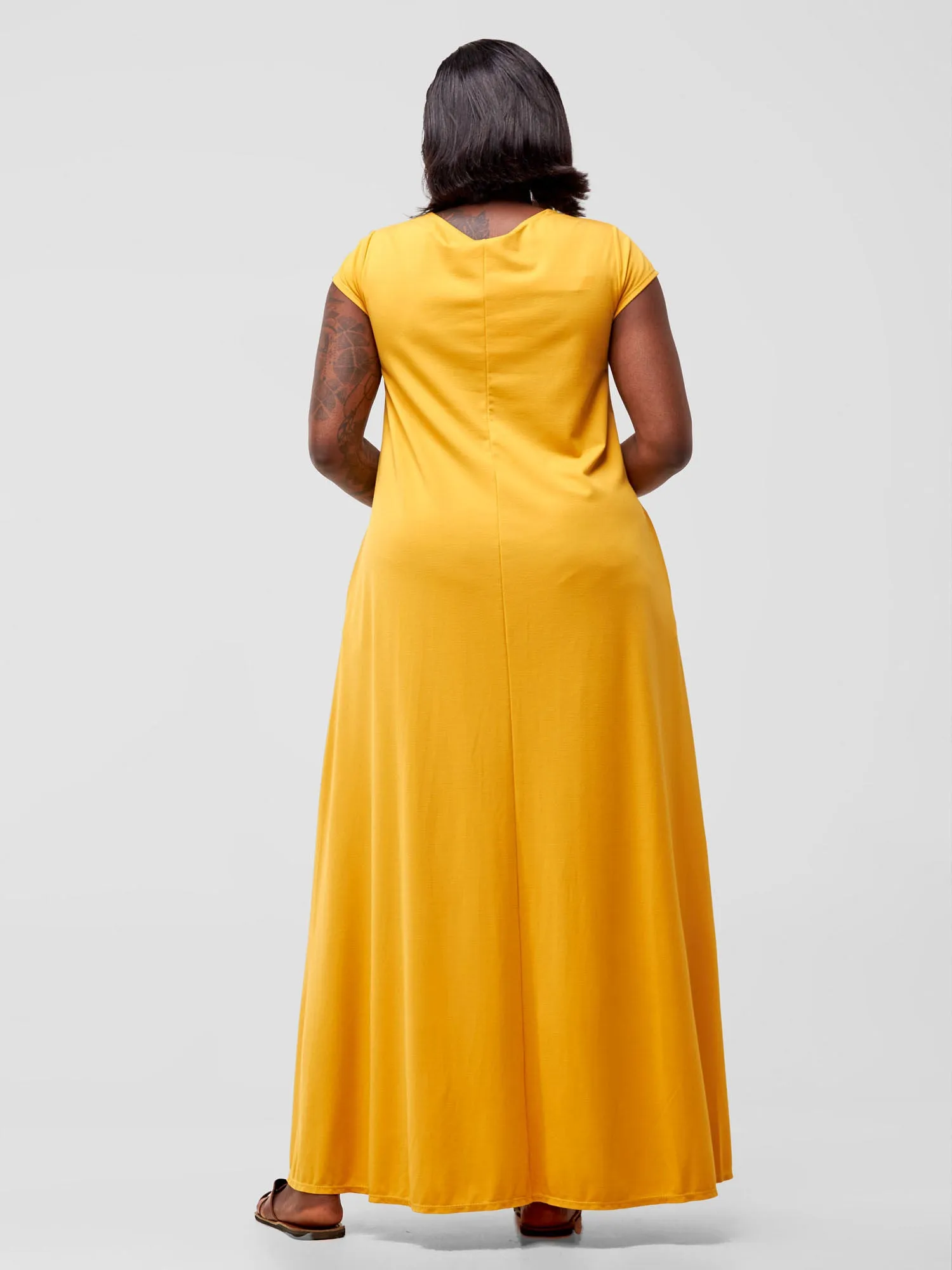 Vivo Basic Kena Tent Maxi Dress - Mustard