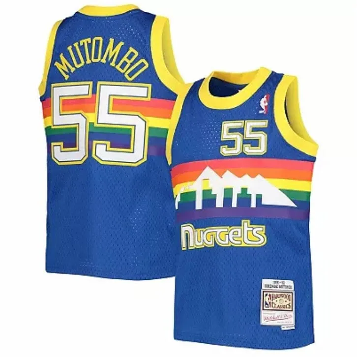 Youth Mitchell & Ness Denver Nuggets Mutombo Dikembe Jersey (Royal)